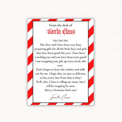 Santa Notepad, Letter from Santa, Santa Letter, From the Office of Santa, Printable Santa Notepad, Holiday Notepad, Editable | T44 Printable Letter To Santa Template, Santa Explanation Letter, Blank Letter From Santa Free Printable, Template Letter To Santa, Letter Explaining Santa, Teacher Notepad, Christmas Note, Life Binder, Home Management Binder