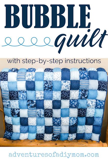 Sewing Puff Blanket, Puffy Quilt Tutorial, Things To Make With Charm Packs, Easy Puff Quilt Tutorial, Diy Puff Quilt For Beginners, Puff Quilt Pattern Free, Puffy Blanket Pattern, Bubble Quilt Pattern, Bubble Quilt Tutorial