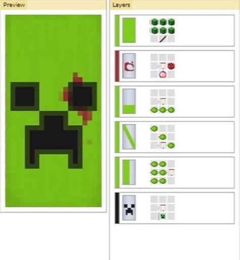 Mine craft creeper banner Cool Minecraft Banners, Minecraft Banner Patterns, Banner Patterns, Minecraft Food, Minecraft Decoration, Minecraft Banner, Rumah Minecraft Sederhana, Minecraft Images, Minecraft Banner Designs