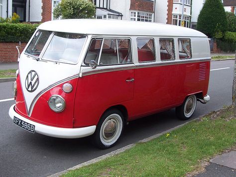 red vw van Volkswagen Camper Van, Vw Camper Van, Volkswagen Van, Combi Volkswagen, Volkswagen Camper, Vans Red, Vw Campervan, Vw Van, Vw Transporter