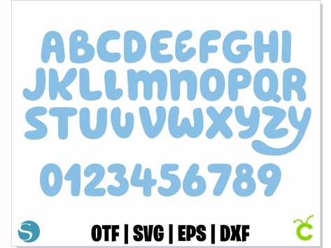 Vectorency Unicorn Letters, Blue Svg, Fonts For Cricut, Unique Lettering, Blue Letters, Cricut Baby, S Alphabet, Blue Font, Doodle Fonts