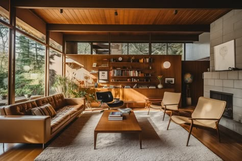 100+ Best Midjourney Interior Design Prompts - AiTuts Living Room Mid Century Modern, Room Mid Century Modern, Design Prompts, Living Room Mid Century, Mid Century Interior Design, Midcentury Interior, Mid Century Modern Interior Design, 70s Interior, Mid Century Interior