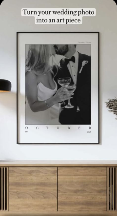 Kitchen Decorating Ideas Modern, Apartment Kitchen Decor Ideas, Apartment Kitchen Decor, Wedding Photo Walls, Target Kitchen, Wedding Photo Display, Photo Polaroid, Framed Wedding Photos, Kitchen Decorations