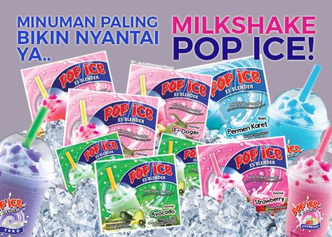 Pop Ice Minuman Aesthetic, Ice Blender, Pop Ice, Ice Cup, Mambo, Pops Cereal Box, Pop Tarts, Oreo, Snack Recipes