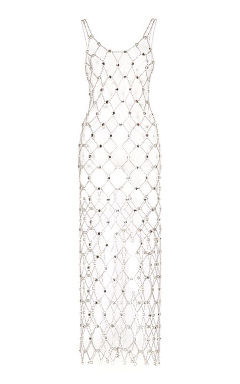 Embellished Chainmail Midi Dress by PACO RABANNE for Preorder on Moda Operandi Beads Clothes, Paco Rabanne, Fashion Logo, 2000s Fashion, Mode Inspiration, Fashion Designers, All About Fashion, Moda Operandi, 90s Fashion