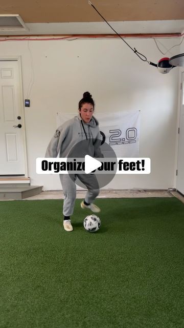 Organize your feet! Keep your feet moving and keep your hips over the ball! Can you flow with the ball? #garagegym #soccer #training | Instagram Garage Soccer Training, Soccer Garage, Garage Gym, Soccer Training, Coaching, Garage, Soccer, Train, Canning