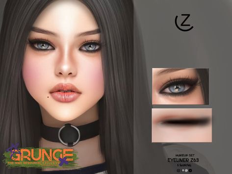 The Sims Resource - EYELINER Z63 Sims 4 Nails, Sims 4 Cheats, Sims 4 Cc Eyes, Makeup Cc, The Sims 4 Pc, Pelo Sims, Sims 4 Cc Makeup, Sims 4 Game Mods, Sims 4 Body Mods