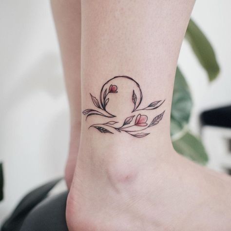 Matching Libra Tattoos, Libra Sign Tattoos Women, Indecisive Tattoo, Libra Flower, Libra Sign Tattoos, Libra Tattoos, Libra Zodiac Tattoos, Floral Back Tattoos, Horoscope Tattoos