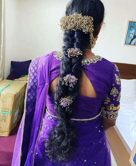 Braid Styles With Beads, Jada Models, Fish Tail Hair, Traditional Hairstyles, Messy Braided Hairstyles, New Bridal Hairstyle, Pelli Poola Jada, Saree Ceremony, Different Braid Styles