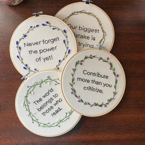 Excited to share this item from my #etsy shop: Positive Message Embroidery Pack PDF - Needlepoint Classroom Messages - Embroidery Pattern Group - Mix and Match Embroidery Cute Classroom Decorations, Cute Classroom, Message Positif, Digital Embroidery Patterns, Subversive Cross Stitch, Different Quotes, Pattern Embroidery, Positive Messages, Inspirational Message