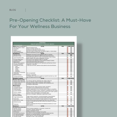 Opening a wellness business, like a spa, can be an exciting but overwhelming experience. Countless tasks must be completed before the grand opening, and getting lost is easy. By using this checklist, wellness business owners can save time, avoid costly mistakes, and ensure that their business is set up for success from the very beginning. Pre Opening, Spa Owner, Spa Business, Wellness Industry, Online Journal, Wellness Business, Online Reviews, Brand Development, Grand Opening