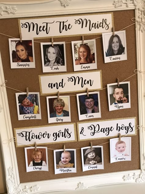 Meet The Maids And Men Ideas, Meet Our Wedding Party Sign, Wedding Party Display Board, Meet Our Bridal Party, Meet The Maids Board, Meet The Maids And Men, Meet Our Bridal Party Sign, Wedding Meet And Greet Party, Meet The Bridal Party Display