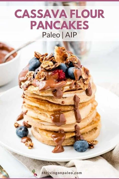 Cassava Flour Pancakes, Autoimmune Diet Recipes, Aip Diet Recipes, Aip Breakfast, Autoimmune Recipes, Autoimmune Paleo Recipes, Aip Paleo Recipes, No Flour Pancakes, Aip Desserts