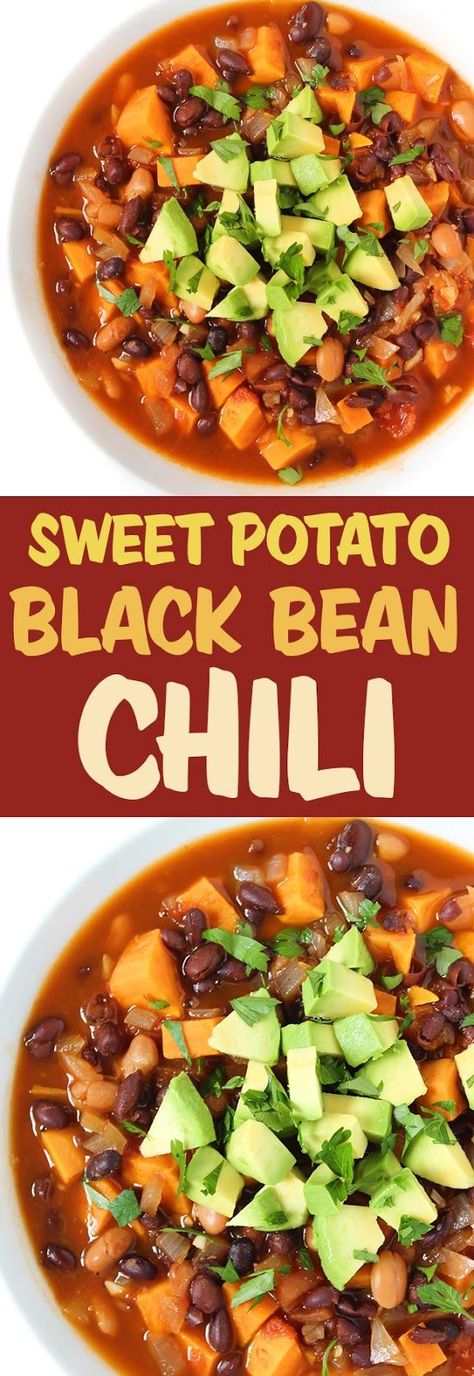 Soup Swap, Sweet Potato Black Bean Chili, Chili Recipe With Black Beans, Chili Vegan, Sweet Potato And Black Bean, Potato Chili, Sweet Potato Black Bean, Black Bean Chili, Sweet Potato Black Beans