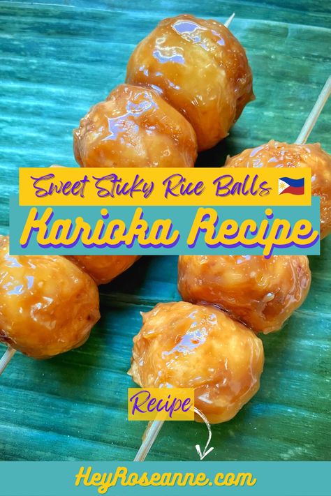 Authentic Filipino Recipes, Filipino Recipes Dessert, Filipino Desserts Recipes, Pinoy Dessert Recipe, Carioca Recipe, Filipino Pastries, Sweet Rice Balls, Filipino Recipes Authentic, Sweet Rice Balls Recipe