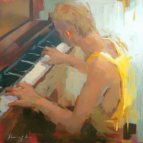 Magic Fingers by Michael Steirnagle Joseph Lorusso, Piano Photography, Men In Yellow, Robert Schumann, Magic Fingers, Alfred Stevens, Antonio Canova, Piano Art, Franz Kline