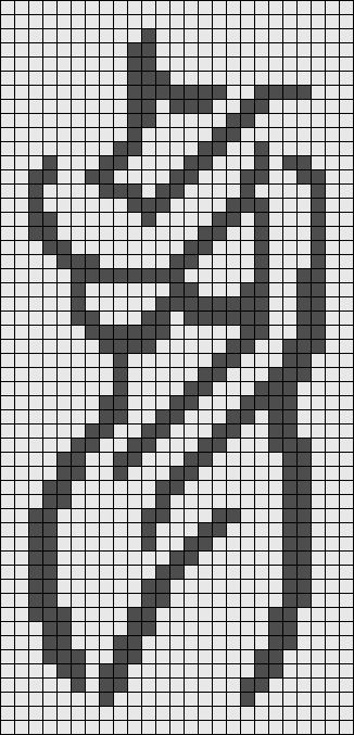 Black And White Tapestry Crochet, Simple Crochet Tapestry Pattern, Simple Crochet Tapestry, Pixel Art Pattern Black And White, Simple Grid Pattern, Crochet Grid Patterns Small Easy, Alpha Pattern Simple, Body Pixel Art, Easy Crochet Tapestry