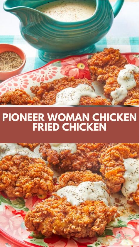 This delicious Pioneer Woman Chicken Fried Chicken is a quick and comforting classic, perfect for any meal. With a crispy coating and creamy homemade gravy, it brings hearty flavors to the table. You can use simple ingredients, like buttermilk and pickle juice, to create a rich, flavorful dish that’s sure to impress. Buttermilk Chicken Fried Chicken, Pioneer Woman Chicken Fried Chicken, Fried Chicken Recipe Pickle Juice, Classic Fried Chicken, Leftover Fried Chicken Tender Recipes, Fried Chicken Pickle Juice, Chicken Buttermilk Recipes, Dinner Recipes Using Buttermilk, Fried Chicken Leftovers Recipes