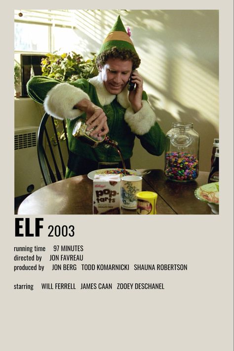 Elf 2003, Elf Buddy, Bob Newhart, James Caan, Indie Movie Posters, Jon Favreau, Iconic Movie Posters, Movie Card, Elf Movie