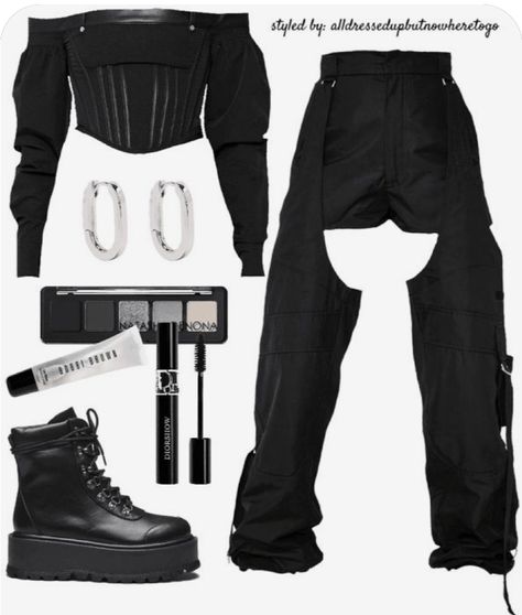 Outfit Ideas Stage Kpop, Colorful Performance Outfits, Black Kpop Outfit Ideas, Best Kpop Outfits, All Black Kpop Outfit, Dark Kpop Outfit, Kpop Clothing Style, Kpop Ideas Outfit, Preformance Outfits Concert