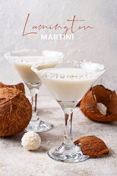 Inspired by Australia’s favourite national treat, the lamington, we’ve created this easy cocktail recipe for all our gin-loving Aussie friends! Combining coconut cream, chocolate liqueur and gin, it’s a fabulously sweet, moreish tipple that’s the perfect choice for raising a toast to everyone Down Under this Australia Day! Coconut Cream Cocktail, Coconut Cream Liquor Drinks, Australian Cocktails, Cocktails With Coconut Cream, Gin Coconut Cocktails, Gin Cocktail With Egg White, Brunch Cocktail Recipes, Easy Cocktail Recipe, Gin Martini