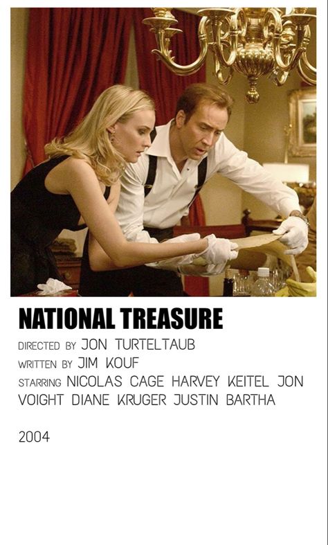 National Treasure Movie, Minimalistic Polaroid Poster, Iconic Movie Posters, Polaroid Poster, Movie Posters Minimalist, Alternative Movie Posters, Movie Buff, National Treasure, Movie List