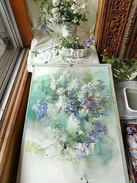 Flower Drawings Watercolor, Yuko Nagayama Watercolors, Yuko Nagayama, Watercolor Blog, Marjolein Bastin, Watercolor Architecture, Watercolor Paintings For Beginners, Diy Watercolor Painting, Bubble Art