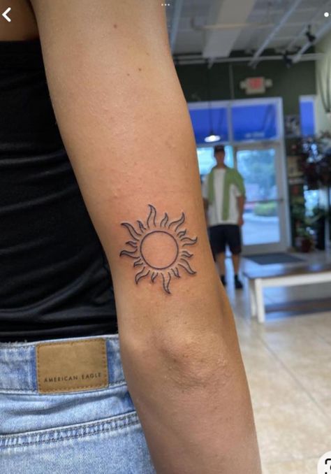 Care Free Tattoos, Detail Sun Tattoo, Sun Tattoos On Arm, Sun Of May Tattoo, Sun On Arm Tattoo, Basic Sun Tattoo, Henna Sun Tattoo, Hip Sun Tattoo, Sun Tattoos Women