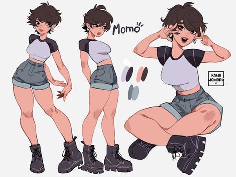 Cutesy Poses Drawing Reference, Artstyle Inspirations, Heroic Age, Tomboy Art, Animation Sketches, Female Character, Cartoon Character Design, Cute Art Styles, Character Design References