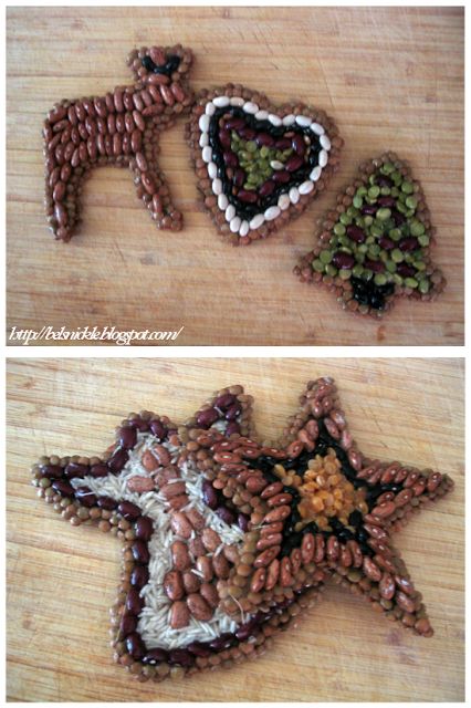 Belsnickle Blogspot : Collecting and Crafting Christmas Ornaments. Make these seed and bean ornaments with your little ones for the Christmas tree. Eastern European Christmas, European Christmas Tree, Seed Mosaic, Seed Ornaments, Birds Diy, Traditional Christmas Ornaments, Farm Christmas, Orange Bird, Washable Markers