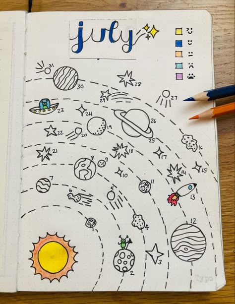 Space mood tracker
Bujo
Bulletjournal
July Mood Calendar Ideas, Space Mood Tracker, Space Bullet Journal, July Mood Tracker, January Mood Tracker, July Bujo, Boulet Journal, Mood Tracker Ideas, Journal Ideas Templates