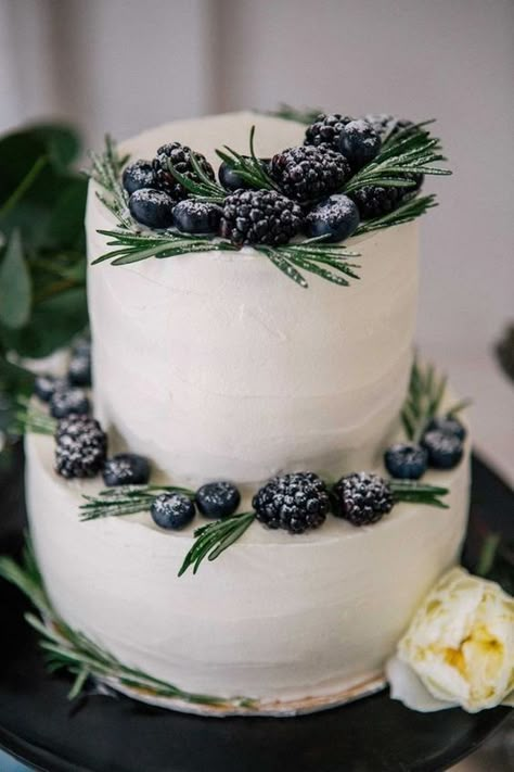 13 Winter Wedding Cakes We Love the Look Of! | weddingsonline Winter Torte, Winter Wedding Cakes, Wedding Cakes Simple, Wedding Cake Options, Simple Wedding Cakes, Vintage Wedding Cakes, Rustic Wedding Cakes, Cakes Simple, Beautiful Wedding Cake