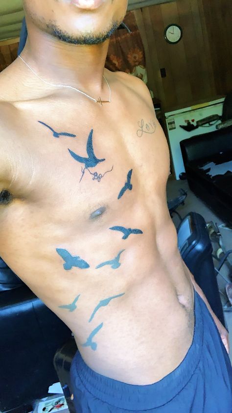 Flying birds tattoo Flying Bird Tattoo Men, Birds Flying Tattoo, Flying Birds Tattoo, Arm Tattos, Bird Tattoo Men, Flying Bird Tattoo, Flying Tattoo, Flying Birds, Side Tattoos