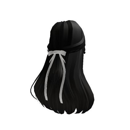 Coquette Hair with Ribbon in Black Coquette Roblox Avatar, Hair With Ribbon, Coquette Hair, Dark Coquette, Create An Avatar, Roblox Avatar, Mix Match, Avatar, Hair Accessories