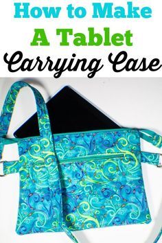 How to make a tablet carrying case. This step-by-step tutorial will walk you through the process of making a tablet carrying case for any size tablet or laptop. #sewingtutorial #sewingproject #sewingpattern Laptop Carrying Case, Tote Bag Pattern Free, Diy Laptop, Sewing To Sell, Ipad Bag, Tablet Bag, Beginner Sewing Projects Easy, Leftover Fabric, Fabric Bins