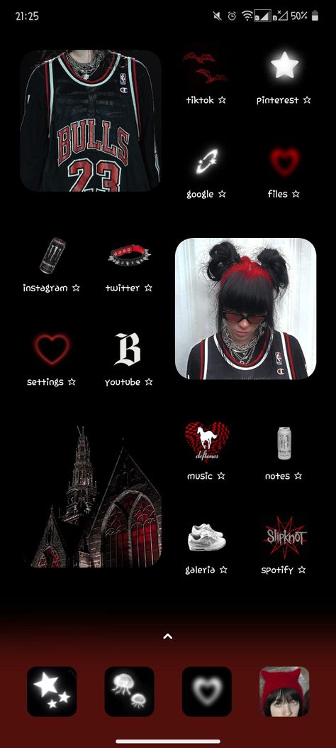 Billie Eilish Red Wallpaper Iphone, Billie Eilish Home Screen Layout, Billie Eilish Widgetsmith Ideas, Baddie Homescreen Layout, Billie Eilish Themed Nails, Billie Eilish Phone Theme, Billie Eilish Homescreen, Billie Eilish Red Hair, Billie Eilish Nails Ideas