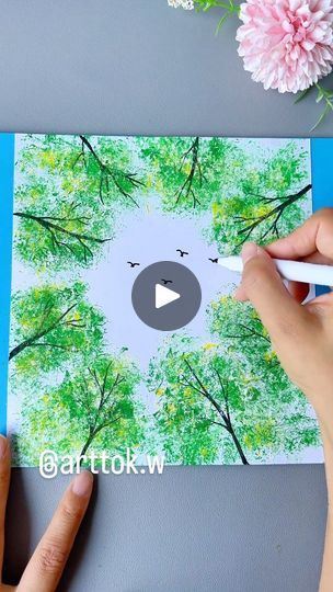 Tree Art Kindergarten, Children Painting Ideas, Tree Art For Kids, Watercolor For Kids, Tree Drawing For Kids, Artwork For Kids, Drawing Ideas For Kids, Children Drawing, Creative Arts Therapy