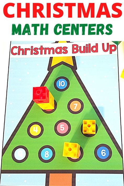 Christmas Preschool Math, Prek Small Group, Christmas Math Centers, Tens Frame, Preschool Math Centers, Puzzle Cards, Counting Clip Cards, Christmas Math Activities, Counting Puzzles