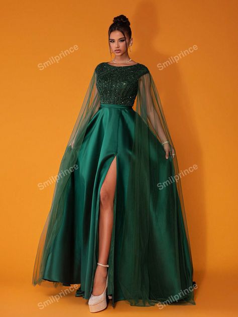 Smilprince Women Evening Gown, Ink Green, Luxe Style, Unique, High-End DesignI discovered amazing products on SHEIN.com, come check them out! Matric Dresses Unique, Matric Dress, Gowns Dresses Elegant, Dresses Unique, Luxe Style, Dresses Elegant, Dress Evening, Unique Dresses, Amazing Products