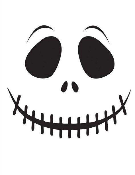 Jack Skellington Pumpkin Carving, Jack Skellington Pumpkin, Jack Skellington Faces, Pumpkin Stencils, Pumkin Carving, Christmas Pumpkins, Face Stencils, Pumpkin Template, Skeleton Pumpkin