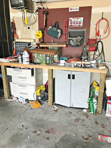 Cleaning and organizing a messy garage Messy Garage, Garage Hacks, Cleaning And Organizing, Thrifty Diy, Thrifty Decor Chick, Thrifty Decor, Space Games, I Cool, Big Fish