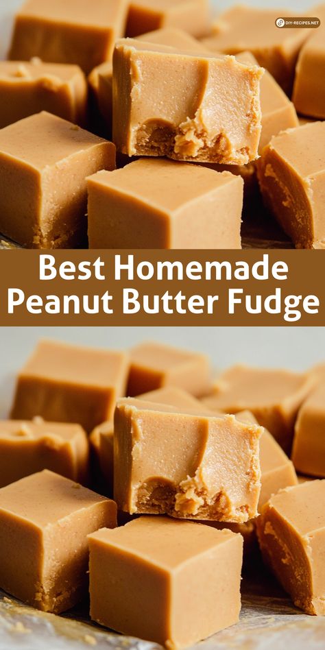 Try the Best Homemade Peanut Butter Fudge Recipe! Smooth, creamy, and full of peanut butter goodness – perfect for gifting or enjoying at home. Peanut Butter Fudge Healthy, Dairy Free Peanut Butter Fudge, What Can I Make With Peanut Butter, Skippy Peanut Butter Recipes, Easy Creamy Peanut Butter Fudge, Easy Non Perishable Desserts, 3minute Fudge, Small Batch Peanut Butter Fudge, Soft Peanut Butter Fudge