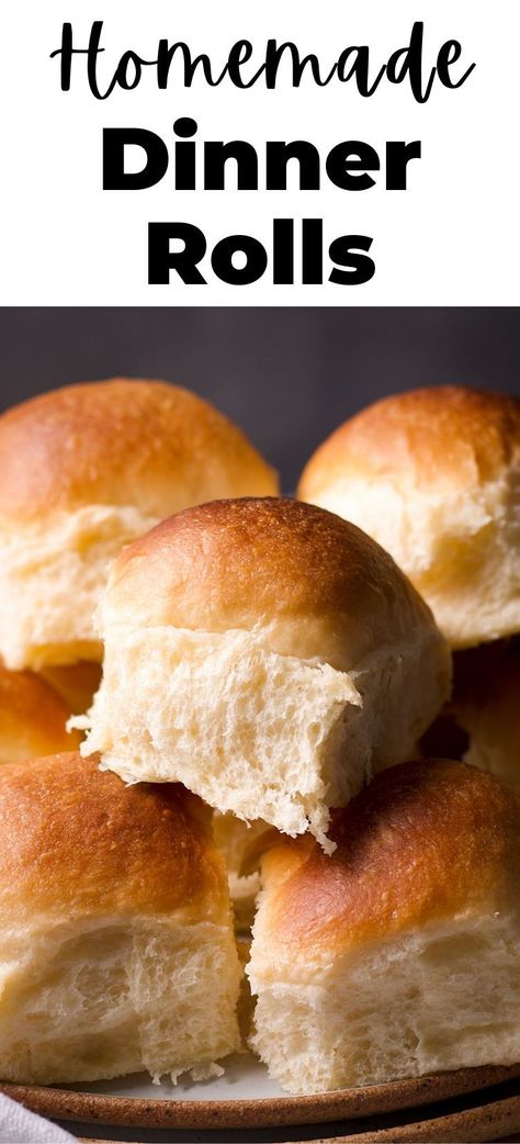 The best homemade dinner roll recipe. These dinner rolls are one of our family's favorite foods and a staple at Thanksgiving, birthday dinners and pretty much every other celebration. I hope you enjoy these dinner rolls as much as we do! Bread Recipes White, Bread Recipes Pumpkin, Bread Recipes Whole Wheat, Bread Recipes Dessert, White Bread Recipes, Whole Wheat Bread Recipes, French Bread Recipes, Wheat Bread Recipes, Dessert Bread Recipes