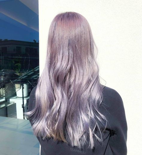 Get inspiration for lavender-gray hair ideas, spring's biggest hair color trend. We rounded up the prettiest options to try. See the photos. Lavender Gray Hair, Hair Color For Gray Hair, Color For Gray Hair, Lavender Grey Hair, Lavender Hair Colors, Wine Hair, Cabello Hair, Grey Hair Inspiration, Lilac Hair