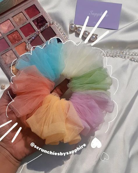 Scrunchies Business, Rainbow Scrunchies, Scrunchie Business, Product Ads, Diy Hair Scrunchies, Cake Kids, Scrunchies Diy, Instagram Username Ideas, Hair Scrunchies