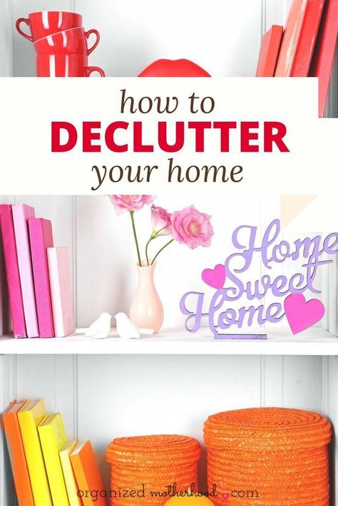 Whether your feel like a hoarder or just need some tips to get organized, these tips to declutter will help you clean your home, even if the KonMari technique didn't work for your family. #clutterfree Organized Entryway, Organizing Inspiration, Clutter Help, Clutter Control, Organized Kitchen, How To Declutter, Declutter Your Life, Clutter Free Home, Organized Living