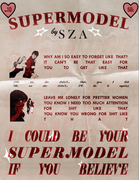 Prom Sza Poster, Vintage Sza Poster, Sza Graphic Poster, Sza Supermodel Lyrics, Sza Poster Prints, Pink Sza Poster, Supermodel Sza, Sza Lyrics Wallpaper, Sza Aesthetic Poster