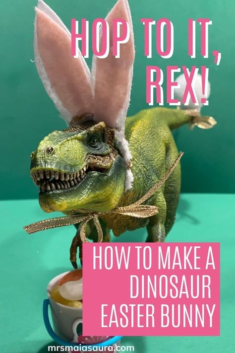 Diy Party Animals, Dinosaur Crafts Preschool, Bunny Ears And Tail, Easter Dinosaur, Fun Easter Decorations, Make A Dinosaur, Craft To Make, Egg Ideas, Diy Summer Crafts