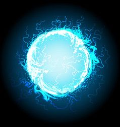 Circle lightning realistic blue background Vector Image Blue Powers, Fire Gif, Ball Lightning, Lightning Powers, Plasma Ball, Witch Drawing, Magic Academy, Ball Drawing, Drawing Ideas List