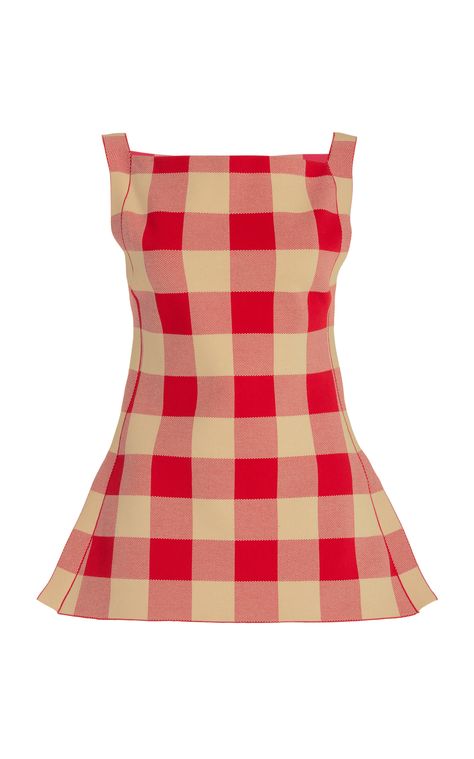 Find HIGH SPORT Exclusive Asher Gingham Cotton-blend Knit Apron Top Xl on Editorialist. The hyper-considered essentials by Alissa Zachary are tailored from her special signature fabric: a French lycra and soft Italian cotton-blend knit that flatters with a clean finish—and can stand up to the busiest of days.Case in point; the 'Asher' sleeveless top has an apron-inspired silhouette with a figure-flattering square neck and split side seams for ease of movement. Wear it with the [matching shorts] Knit Apron, Trashion Fashion, Corporate Girly, Apron Top, Future Clothes, Fantasy Closet, Virtual Stylist, Clothes Style, 60s Fashion